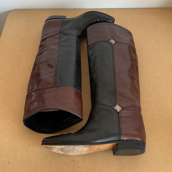 Sesto Meucci Italian Leather Boots. Brown/Black. Size 8 AA - Picture 4 of 12